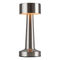 Rabalux - LED Lámpara de mesa táctil recargable LED/2,7W/5V 1200mAh 3000/4000/6000K cromo mate