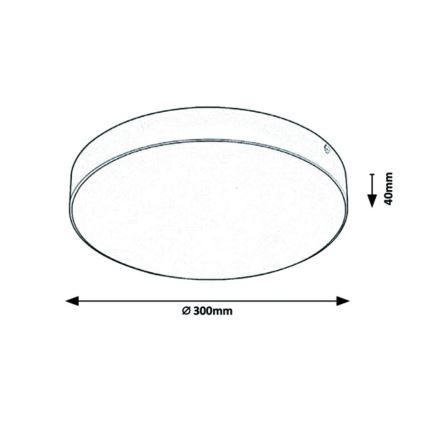 Rabalux - Lámpara de techo LED/24W/230V 2800-6000K IP44 blanco Ø 30 cm