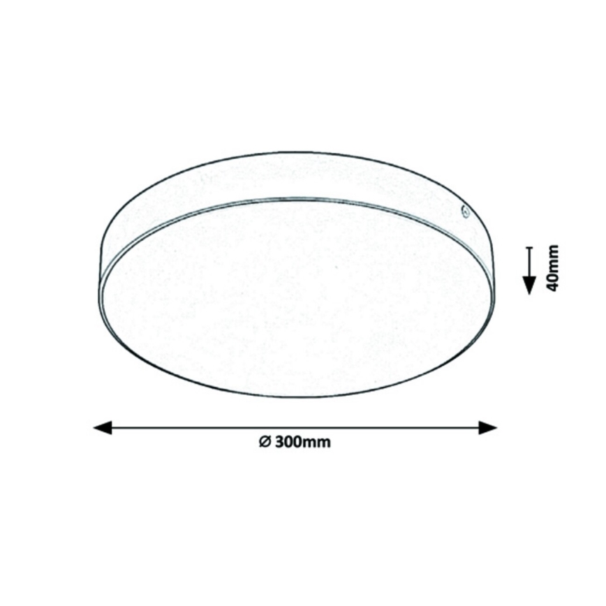 Rabalux - Lámpara de techo LED/24W/230V 2800-6000K IP44 blanco Ø 30 cm