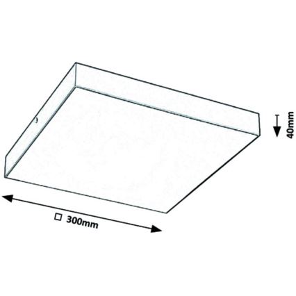 Rabalux - LED luminaria de techo LED/24W/230V 2800-6000K IP44 negro 30x30 cm