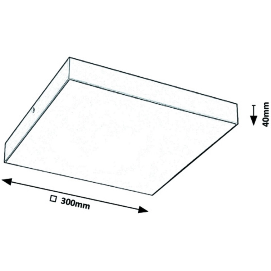 Rabalux - LED luminaria de techo LED/24W/230V 2800-6000K IP44 negro 30x30 cm