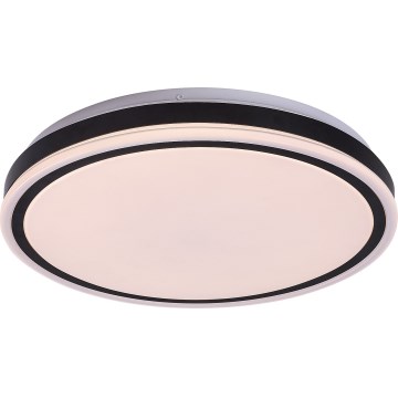 Rabalux - Luminaria de techo LED regulable LED/20W/230V 3000-6500K diám. 38,5 cm negra + mando a distancia