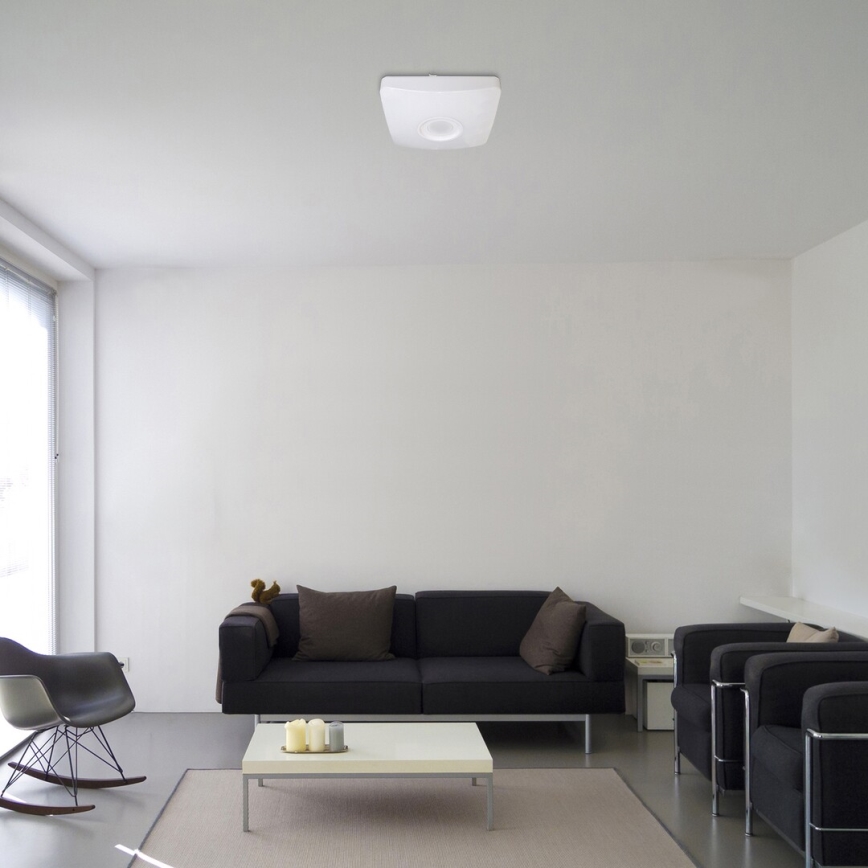 Rabalux - Luminaria de techo LED RGB regulable con altavoz integrado LED/18W/230V 3000-6000K Bluetooth + mando a distancia 36,5x36,5 cm