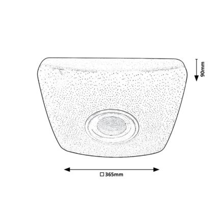 Rabalux - Luminaria de techo LED RGB regulable con altavoz integrado LED/18W/230V 3000-6000K Bluetooth + mando a distancia 36,5x36,5 cm
