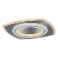 Rabalux - Plafón de techo LED regulable, 60W/230V, 3000/4000/6000K, cromo mate, con mando a distancia, 48x48 cm