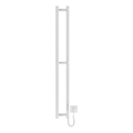 Radiador de baño HF SLIM 80W/230V 117x14 cm blanco angular
