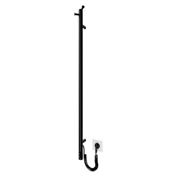 Radiador de baño RAY 25W/230V 110x30 cm IP44 acero inoxidable/negro