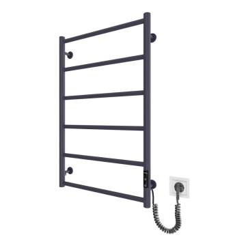 Radiador toallero de baño CLASSIC 110W/230V 81x52 cm acero inoxidable/antracita lado derecho