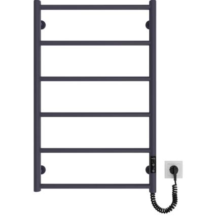 Radiador toallero de baño CLASSIC 110W/230V 81x52 cm acero inoxidable/antracita lado derecho