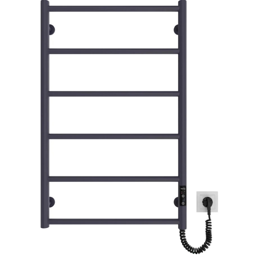 Radiador toallero de baño CLASSIC 110W/230V 81x52 cm acero inoxidable/antracita lado derecho