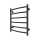 Radiador toallero de baño INOX CLASSIC 120W/230V 57x43 cm, acero inoxidable/negro