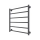 Radiador toallero de baño INOX FLAT 122W/230V 57x43 cm acero inoxidable/antracita