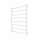 Radiador toallero de baño INOX FLAT 163W/230V 77x53 cm acero inoxidable/blanco