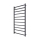 Radiador toallero de baño INOX TOKIO 233W/230V 117x53 cm acero inoxidable/antracita