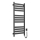 Radiador toallero de baño LARGO con termostato 256W 120x50 cm, negro, conexión derecha