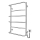 Radiador toallero de baño LUX 105W/230V 81x52 cm acero inoxidable/cromo brillante derecha