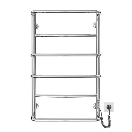 Radiador toallero de baño LUX 105W/230V 81x52 cm acero inoxidable/cromo brillante derecha