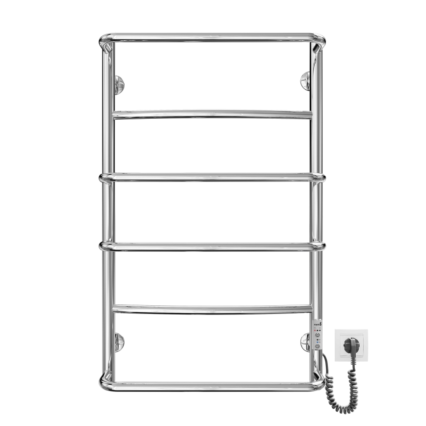Radiador toallero de baño LUX 105W/230V 81x52 cm acero inoxidable/cromo brillante derecha
