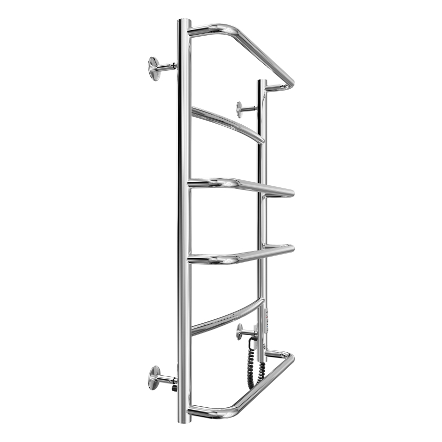Radiador toallero de baño LUX 105W/230V 81x52 cm acero inoxidable/cromo brillante derecha