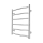 Radiador toallero de baño tipo escalera INOX CLASSIC 120W/230V 57x43 cm, acero inoxidable/cromo brillante