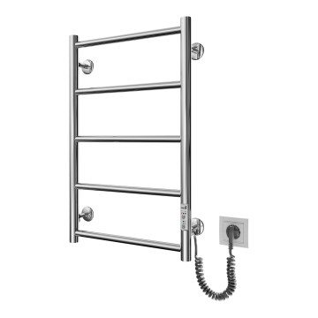 Radiador toallero de escalera para baño CLASSIC 65W/230V 66x42 cm acero inoxidable/cromo brillante, lado derecho