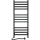 Radiador toallero de escalera para baño con termostato AVANGARD 227W 120x48cm, negro, conexión izquierda