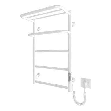 Radiador toallero de escalera para baño HOTEL 75W/230V 66x42 cm acero inoxidable/blanco, lado derecho