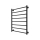 Radiador toallero de escalera para baño INOX FLAT 163W/230V 77x53 cm acero inoxidable/negro