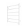 Radiador toallero en escalera para baño INOX CLASSIC 120W/230V 57x43 cm acero inoxidable/blanco