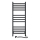 Radiador toallero para baño con termostato AVANGARD 227 W 120 x 48 cm, negro, conexión derecha