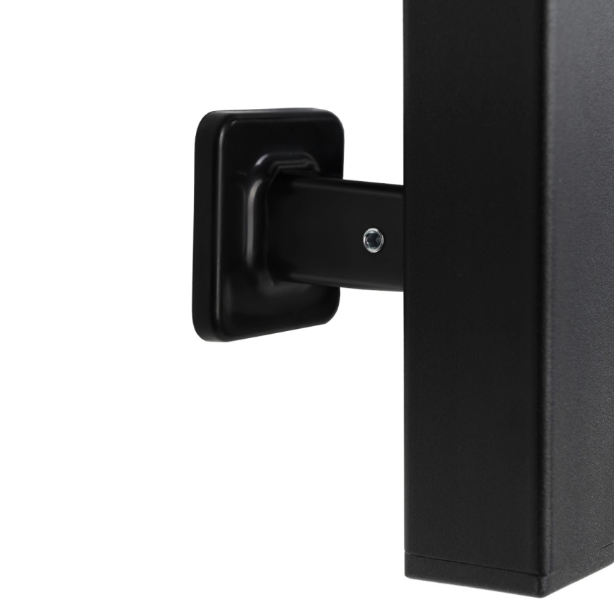 Radiador toallero para baño con termostato AVANGARD 227 W 120 x 48 cm, negro, conexión derecha