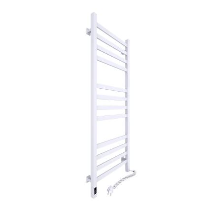Radiador toallero para baño con termostato AVANGARD 227W 120x48cm blanco, conexión derecha