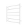 Radiador toallero para baño INOX CLASSIC 122W/230V 57x53 cm acero inoxidable/blanco