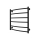 Radiador toallero para baño INOX CLASSIC 122W/230V 57x53 cm acero inoxidable/negro