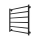 Radiador toallero para baño INOX FLAT 122W/230V 57x43 cm acero inoxidable/negro