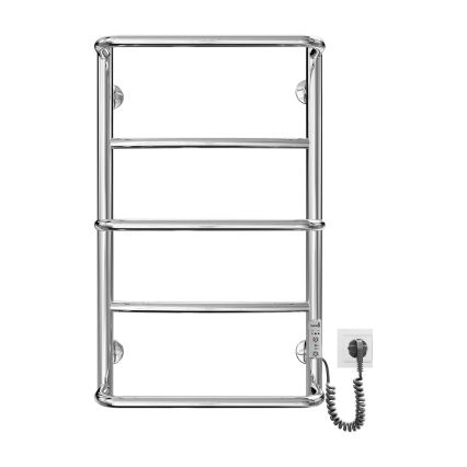 Radiador toallero para baño LUX 65W/230V 66x42 cm acero inoxidable/cromo brillante derecho