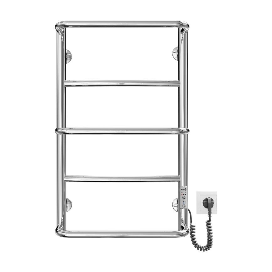 Radiador toallero para baño LUX 65W/230V 66x42 cm acero inoxidable/cromo brillante derecho