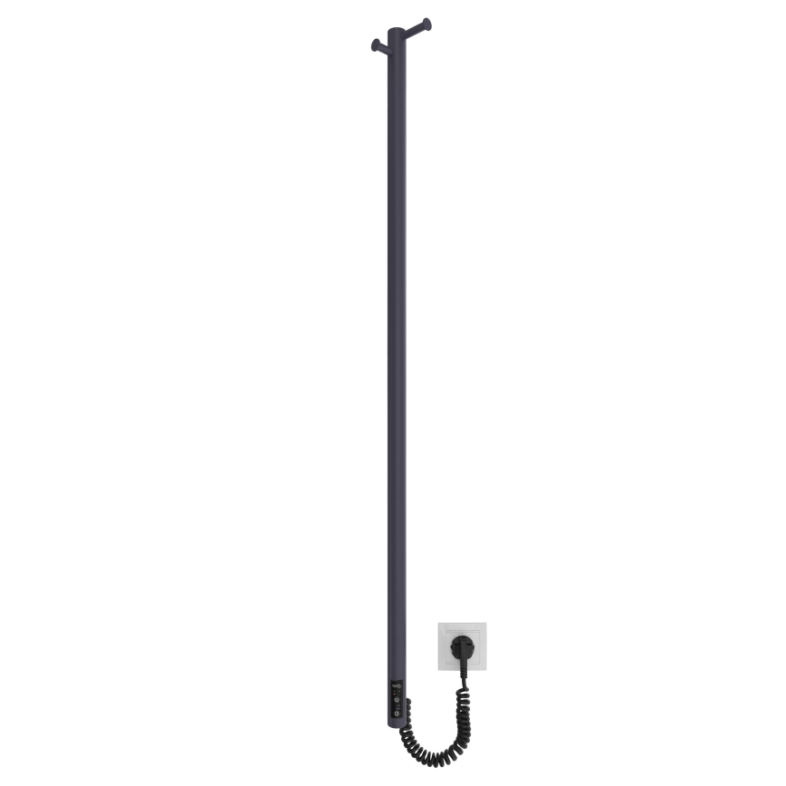 Radiador toallero RAY 25W/230V 110x30 cm IP44 acero inoxidable/ántracita