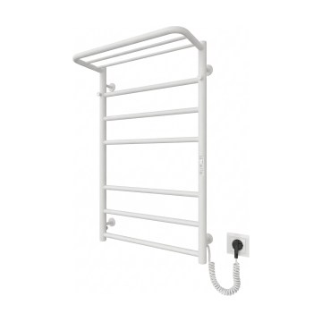 Radiador toallero tipo escalera para baño HOME 95 W/230 V 77 x 53 cm acero inoxidable/blanco, conexión derecha