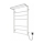 Radiador toallero tipo escalera para baño HOME 95 W/230 V 77 x 53 cm acero inoxidable/blanco, conexión derecha
