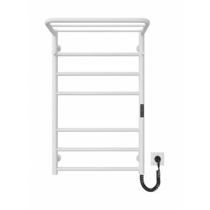 Radiador toallero tipo escalera para baño HOME 95 W/230 V 77 x 53 cm acero inoxidable/blanco, conexión derecha
