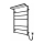 Radiador toallero tipo escalera para baño HOME 95W/230V 77x53 cm acero inoxidable/negro derecho