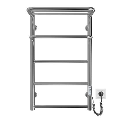 Radiador toallero tipo escalera para baño HOTEL 75W/230V 66x42 cm acero inoxidable/cromo lado derecho