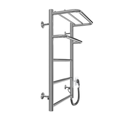 Radiador toallero tipo escalera para baño HOTEL 75W/230V 66x42 cm acero inoxidable/cromo lado derecho