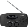 Radio AM/FM de manivela con panel solar y linterna LED con batería de 2000 mAh