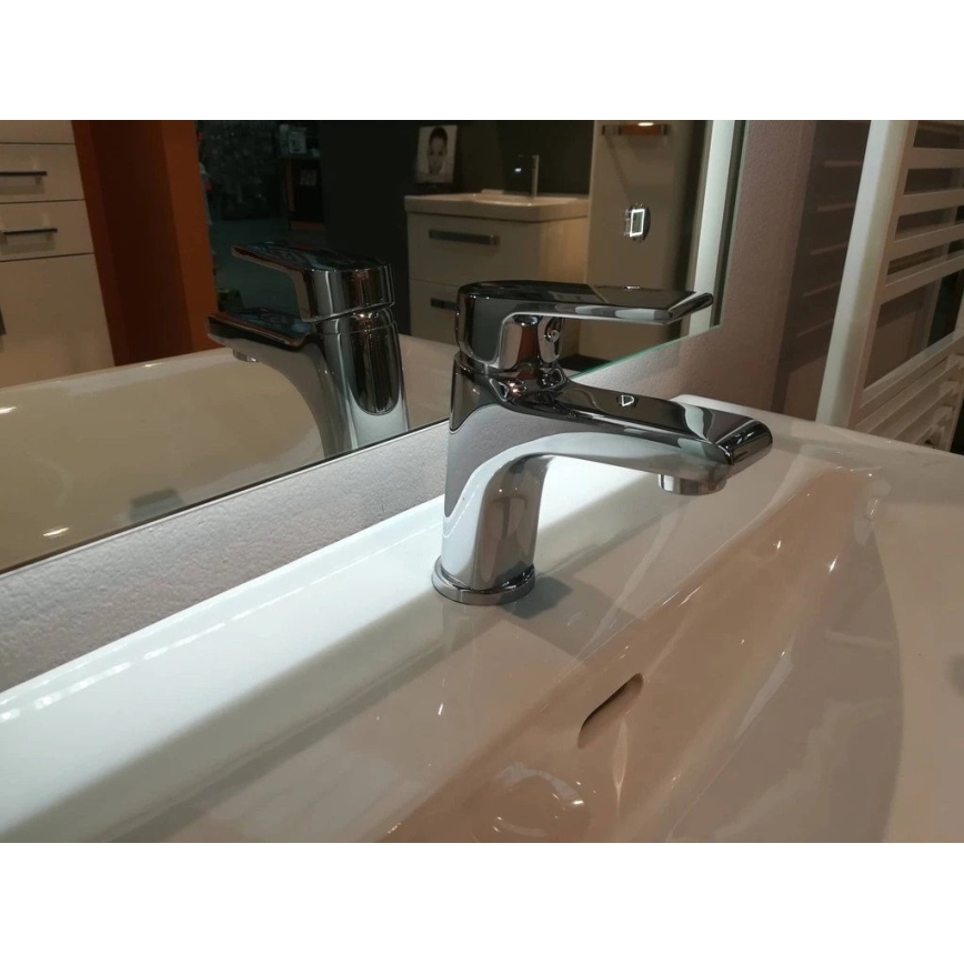 RAV Slezák CO127.0 - Grifo de lavabo + desagüe COLORADO 14,3 cm, cromo brillante