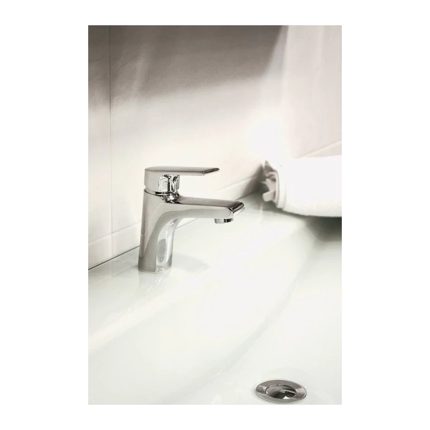 RAV Slezák CO127.0 - Grifo de lavabo + desagüe COLORADO 14,3 cm, cromo brillante