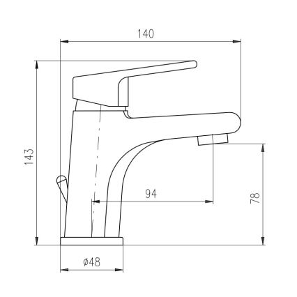 RAV Slezák CO127.0 - Grifo de lavabo + desagüe COLORADO 14,3 cm, cromo brillante