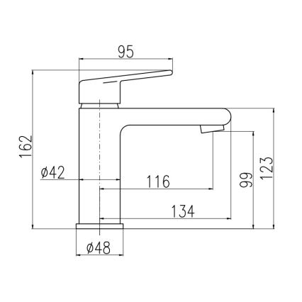 RAV Slezák CO128.0CMATZ - Grifo de lavabo COLORADO 16,2 cm negro/dorado