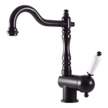 RAV Slezák L508.0/8CMAT - Grifo para fregadero/lavabo LABE RETRO 25,6 cm, negro mate